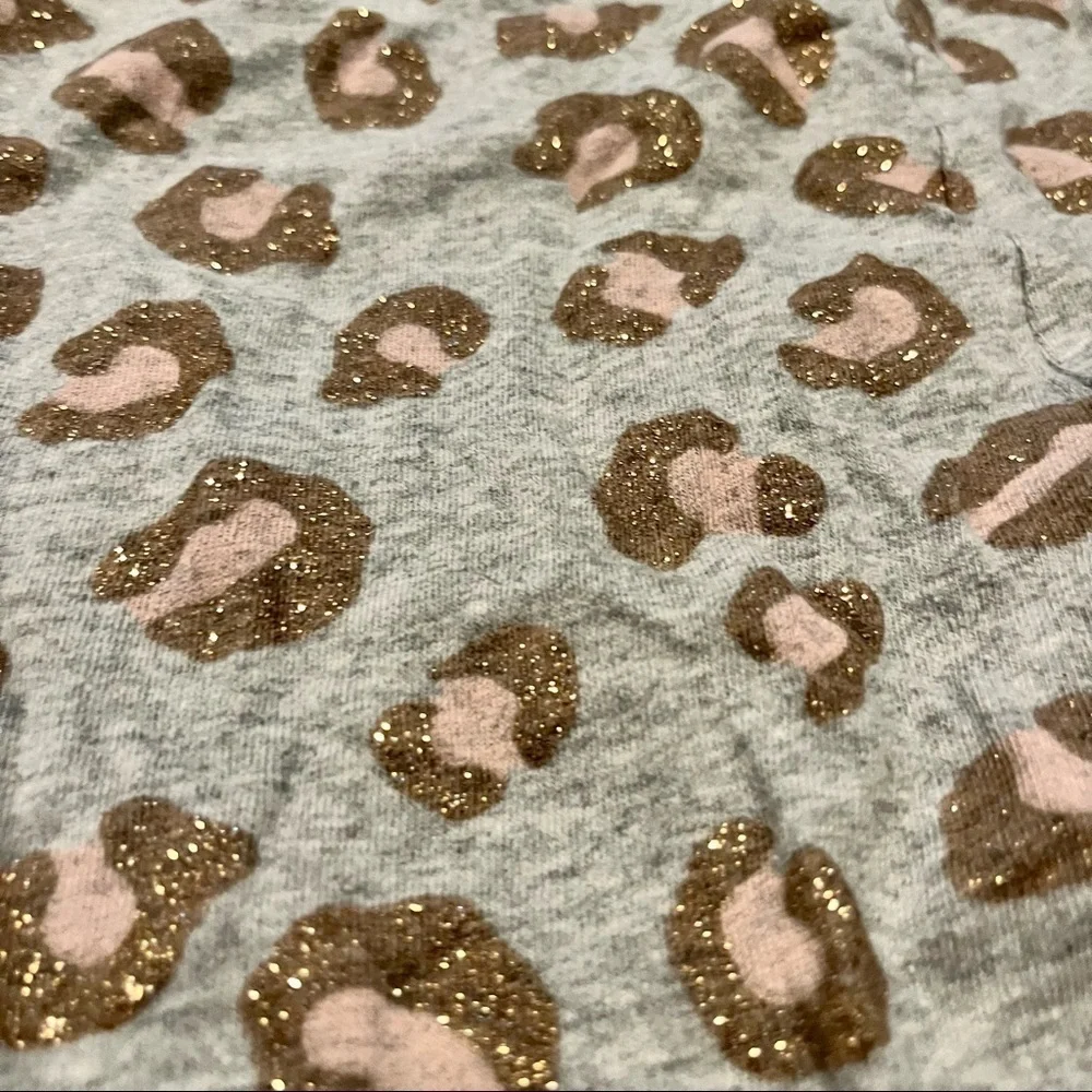 Faded Glory Glitter Leopard Leggings Size M (7-8)